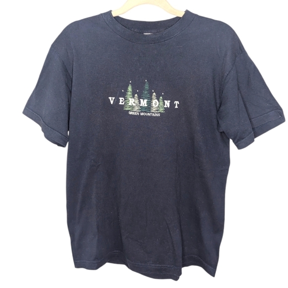 Vintage Intex embroidered Vermont Green Mountains trees landscape graphic size M - Picture 1 of 4
